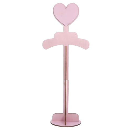 Alipis Child T Shirt Display: Wood Stand Shirt Rack - Portable Hanging Black - Baby Clothes Hanger Rack for Clothing Garment Retail Vendor - color: Pink