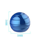 Kinetic Desk Toy, Anxiety ADHD Relief, Optical Illusion Fidget Toy for Office Adults, Blue (39MM) - color: Blue
