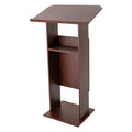 Podium Stand for Lectern, Church Lectern Stand 47.7 Inches Conference Presentation Stand with 26 x 15.7 Inch Panel & 4 Universal Wheels in Conference Rooms, Schools, Classrooms - color: Brown(26*15.7*47.7in)