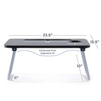 Laptop Bed Tray Table, Adjustable Laptop Stand, Portable Lap Desks with Foldable Legs, Reading Desk for Sofa Couch Floor - Large - size: Large
