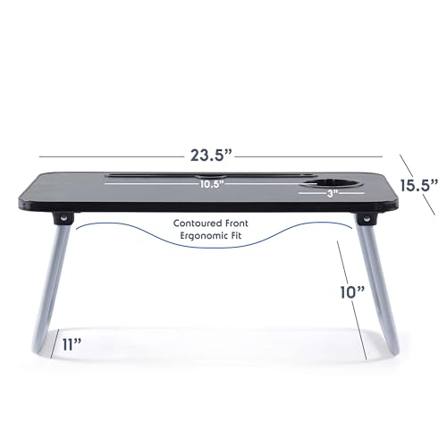 Laptop Bed Tray Table, Adjustable Laptop Stand, Portable Lap Desks with Foldable Legs, Reading Desk for Sofa Couch Floor - Large - size: Large