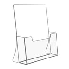 NIUBEE Acrylic Brochure Holder 8.5 x 11 inches 2 Pack, Clear Acrylic Literature Holder Plastic Flyer Display Stand, Acrylic Countertop Organizer for Magazine, Pamphlet, Booklets, Menu, Journals - size: 8.5" x 11", style: 2 Pack