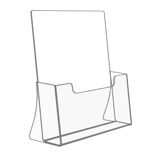 NIUBEE Acrylic Brochure Holder 8.5 x 11 inches 2 Pack, Clear Acrylic Literature Holder Plastic Flyer Display Stand, Acrylic Countertop Organizer for Magazine, Pamphlet, Booklets, Menu, Journals - size: 8.5" x 11", style: 2 Pack