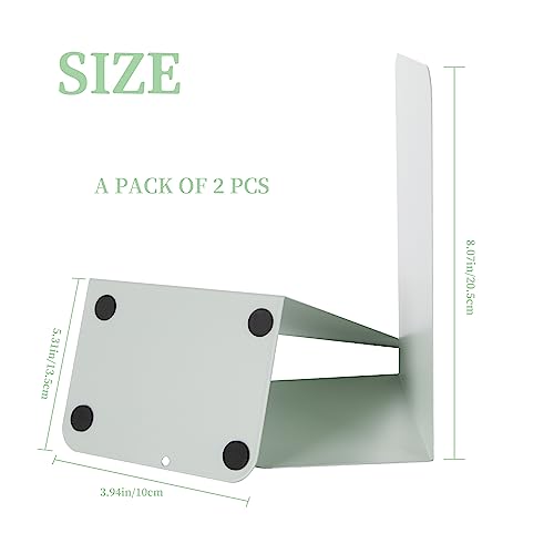 Metal Book Ends Bookend for Shelves Book Holder - color: Green