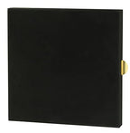 HofferRuffer Extra Large Square Serving Tray, Elegant Faux Leather Ottoman Tray with Gold Hardware Handles, Serve Tea, Coffee or Breakfast in Bed, 23.6 x 23.6 inches, Black Large Square - color: Black, size: 23.6" x 23.6" x 2"