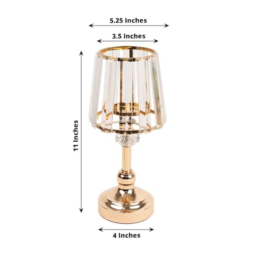 Efavormart 2-Pack 11" Gold Candle Lamp Centerpiece, Minimalist Nordic Glass Votive Holder Set for Wedding Tables & Home Décor - color: Classic Empire | Gold, size: 11"