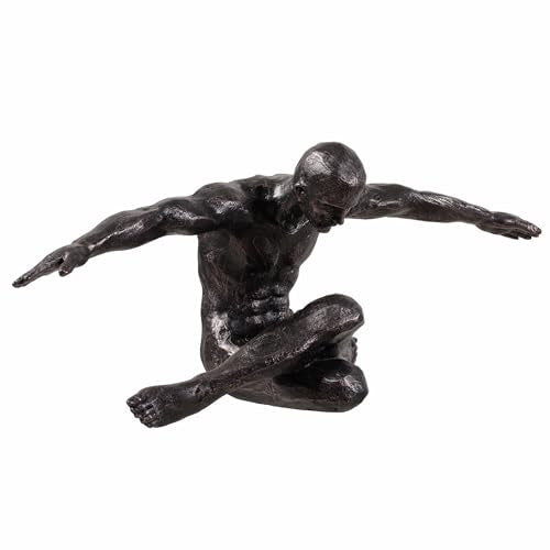 Hi-Line Gift Ltd. Stretching Human Sculpture Resin Home Decor Contempory Tabletop Ornament
