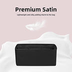 DGAZ Silk Purse Organizer Insert For Hermes Kelly Danse 22 bag，Silky Smooth Bag Organizer，Luxury Handbag & Tote Shaper（Black，22） - color: Black