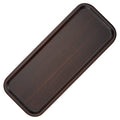 JOIKIT 14 x 5.9 Inch Walnut Wooden Rectangle Tray, Bathroom Tray Platter Solid Wood Decorative Serving Trays Plate for Cookie, Bread, Cheese, Coffee, Tea - size: 5.9" x 0.8" x 14"