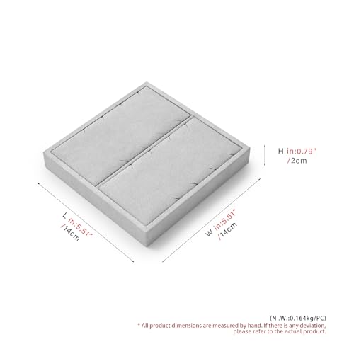 Oirlv Microfiber Jewelry Pendant Display Tray Dresser Modular Jewelry Tray - style: P13504