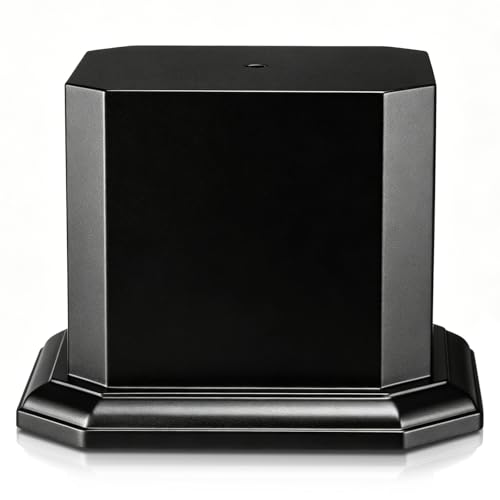 Chunful Wood Base Trophy Base DIY Square Stand Blank for Trophies Awards Trophies Figurines Cups Display Stand - color: Glossy Black, size: 6.5" X 6.5" X 5"
