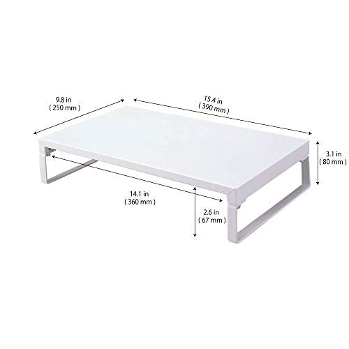 LIHIT LAB Desktop Stand, 9.8 x 15.4 x 3.1 inches, White (A7330-0) - color: White, size: 9.8" x 15.4" x 3.1", style: Single