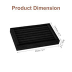 uxcell Velvet 7 Slots Ring Organizer Jewelry Display Tray Showcase Ring Holder Velvet Jewelry Organizer Stand for Rings Earrings Black - color: Black