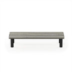 Furinno Turn-N-Tube Monitor Riser Stand, French Oak Grey/Black - color: French Oak/Black, size: 23.6 x 9.3 in. Rectangle
