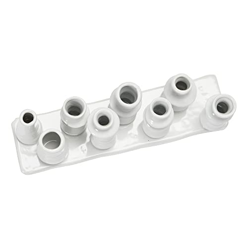 Bloomingville Stoneware Multi Vase with 8 Sections, White