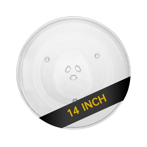 14" Microwave Glass Turntable Plate, 14" / 36cm Microwave Tray Replacement Glass Plate, Glass Tray Replacement for LG, Samsung，GE, Magic Chef, Hotpoint, Panasonic, Kenmore, etc - size: 14"