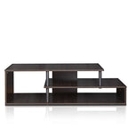 Furinno Econ Low Rise TV Stand, Espresso/Black - color: Espresso/Black