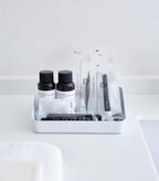 Yamazaki Home Tower Space Saving Vanity Tray - 5.25" X 7" - Steel - color: White, size: 5.3" x 6.9" x 2"