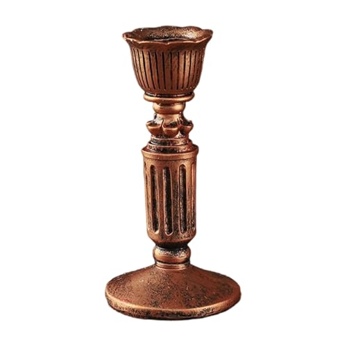 Vintage Candle Holder Retro Candelabra Floral Decorative for Desktop Dining Room Living Room Anniversary Special Events, M