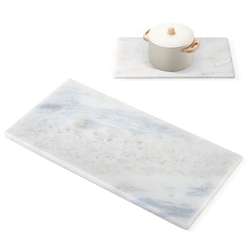 Natural Marble Trivet 12" x 6", Marble Cutting Boards for Kitchen Hot Pots and Pans, Bathroom Trays Perfume Tray Jewelry Candle Plate (Namib Fantasy) - color: Namib Fantasy