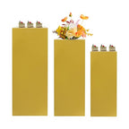 3/6 PCS Square Tall Pedestal Stand Metal Square Pedestal Stand Tall Pedestals Cake Stands for Party Wedding Birthday (Gold, 3Pcs) - color: Gold, size: 3Pcs