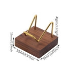 Crystal Display Stand Metal Arms Small Display Stand with Wooden Base Geodes Agate Mineral Easel Holder for Collectibles - color: Style 3