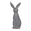 Deco 79 Polystone Rabbit Decorative Garden Sculpture Indoor Outdoor Garden Statue, Outdoor Sculpture 7" x 8" x 20", Gray - size: 7" x 8" x 20"