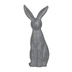 Deco 79 Polystone Rabbit Decorative Garden Sculpture Indoor Outdoor Garden Statue, Outdoor Sculpture 7" x 8" x 20", Gray - size: 7" x 8" x 20"