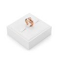 3 Slot PU Leather Ring Stand Rings Display Holder Rings Organizer Jewelry Display Showcase (White) - size: 3.14" x 3.15" x 0.98"