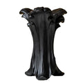 Vintage Gothic Ceramic Vase, 8.74×6.46×5.63inches, Matte Black Flower Vase for Red & Black Roses,Dark Academia Witchy Aesthetic Vase for Bedroom Living Room Dining Table