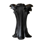 Vintage Gothic Ceramic Vase, 8.74×6.46×5.63inches, Matte Black Flower Vase for Red & Black Roses,Dark Academia Witchy Aesthetic Vase for Bedroom Living Room Dining Table