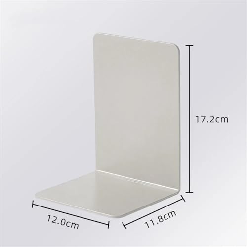 Book Ends 4pcs Book Holder L-Shaped Desk Display Simple Support Rack Magazine for Home Office(Gray) - color: Gray