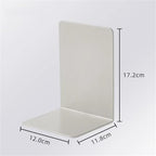 Book Ends 4pcs Book Holder L-Shaped Desk Display Simple Support Rack Magazine for Home Office(Gray) - color: Gray