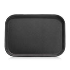 New Star Foodservice 24852 Restaurant Grade Non-Slip Tray, Plastic, Rubber Lined, Rectangular, 10-Inch x 14-Inch, Black - color: Black, size: 14" x 10" x 0.7"
