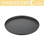 Romadedi Black Decorative Candle Tray - Round Trays Decor for Coffee Table Centerpiece Metal Serving Tray for Kitchen Counter Organizer Modern Farmhouse Home Decorations, 11 Inch