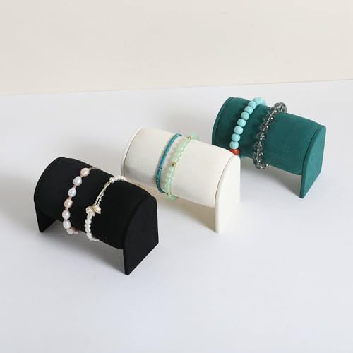 Velvet Watch Display Stand for Selling, Bracelet Storage Organizer for Boutique Store, Woman Jewelry Bangle Holder for Home Decor【Black】 - color: Black