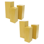 3/6 PCS Square Tall Pedestal Stand Metal Square Pedestal Stand Tall Pedestals Cake Stands for Party Wedding Birthday (Gold, 6Pcs) - color: Gold, size: 6Pcs