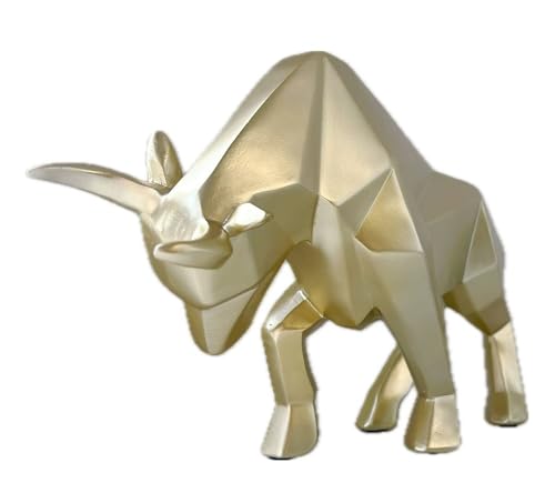 SMRTHMRT Abstract Geometric Sculptures Animals Statues,Collectible Figurines Home Office Tabletop Ornaments (Gold) - color: Gold