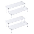 BYCY 2 Pack 2-Tier Clear Acrylic Display Stand Display Shelf for Dessert Jewels Figurines, Clear Cupcake Stand - 2 Pack ( 12" * 6.9" * 4.25" ) - color: Clear, size: 2 Tier - 2 Pack