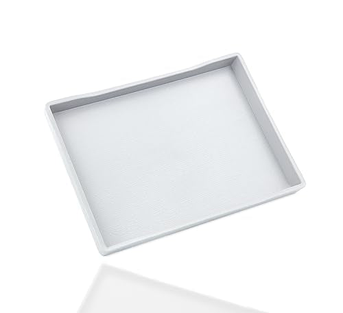 Small White Serving Tray (9.5 x 7 inch) for Serving Accessory, Drinks, Spa, Coffee, Wine, Tea, Bar, Party, Seasoning, Perfume and Display Use. - color: White-1 Tray, size: 9.5" x 7" x 0.8"