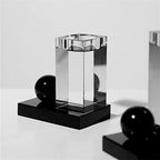 Bookend Support Modern Luxury Bookends Study Desk Crystal Geometric Ornaments Bookcase Bookshelf Book Stand Decorative Bookends