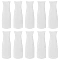 SOUJOY 10 Pack Composite Plastic Flower Vase, White Conic Floral Vase Home Decor Centerpieces, Small Unbreakable Vases for Decor Living Room - size: 7.11 cm x 7.11 cm x 20.1 cm