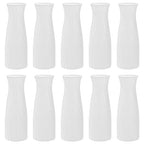 SOUJOY 10 Pack Composite Plastic Flower Vase, White Conic Floral Vase Home Decor Centerpieces, Small Unbreakable Vases for Decor Living Room - size: 7.11 cm x 7.11 cm x 20.1 cm