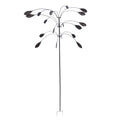 Wind Spinner Kinetic Wind Spinner Falling Foliage Design Wind Sculpture, Rustproof Water Proof Heavy Duty Falling Foliage Kinetic Copper Triple Spinner for Outdoor Garden