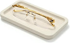 Microfiber Jewelry Trays Stackable Ring Earring Bracelet Necklace Bangle Watch Display Tray Drawer Organizer 7.08 * 3.93 * 0.59inch (White - color: Beige, size: 18*10cm Tray