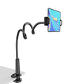 Tablet Stand Holder, Mount Holder Clip with Grip Flexible Long Arm Gooseneck Compatible with ipad iPhone/Nintendo Switch/Samsung Galaxy Tabs/Amazon Kindle Fire HD - Black - color: Black