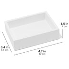YEW DESIGN - Matte White Square Soap Dish for Bathrooms and Kitchens (Square White) - color: Matte White, size: Soap Dish Square