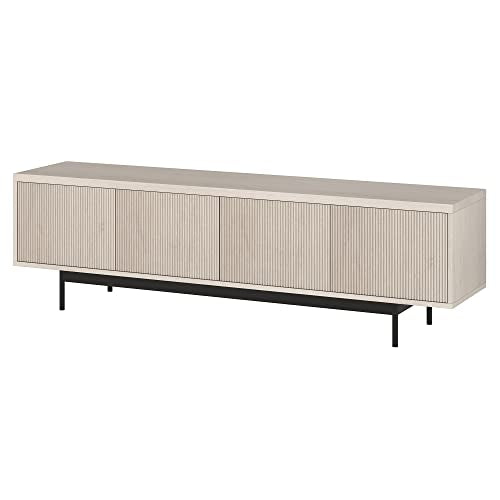 Henn&Hart Whitman, 70'' Rectangular TV Stand, Alder White - color: Alder White, size: 70'' Rectangular TV Stand
