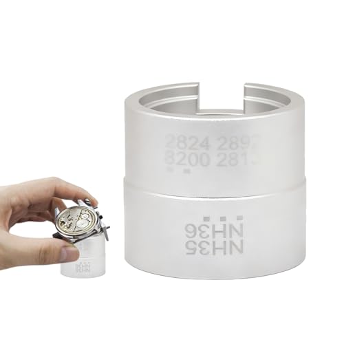 Watch Movement Holder, Double-Sided Repair Mount, Small Size Clock Stand Lightweight Travel, Metal Material Sturdy Stable Design, Watch Accessory Professional Collectible Display - color: Silver