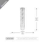 WGVI Hurricane Candle Holder Sleeve, W: 2.5", Ht: 14", Silver Speckled Glass Cylinder Open Both Ends, Chimney Tube Shade, 1 Piece - size: 2.5x14"H